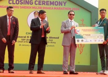 বঙ্গবন্ধু শেখ মুজিব ঢাকা ম্যারাথন ২০২৪ এ শেরপুর জেলার ঝিনাইগাতী উপজেলার মোঃ সোহানুর রহমানের অসাধারণ কৃতিত্ব।